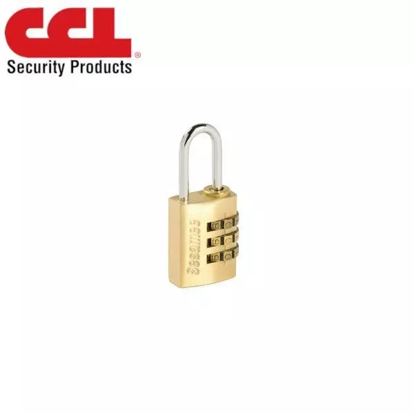*Discontinued* CCL - Sesamee DIY / 3-Dial 16520 Combination Padlock / 20mm / Gold