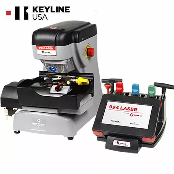 *Discontinued* Keyline - 994 Laser - Key Cutting Machine - For Edge Cut And Automotive Laser Keys w/ 2 Jaws (A & C)