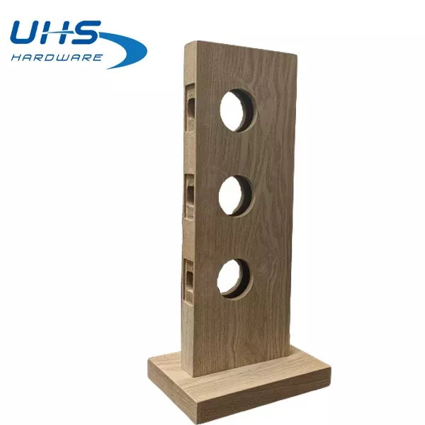 *Discontinued* Lock Display with 3 Holes - Natural Wood