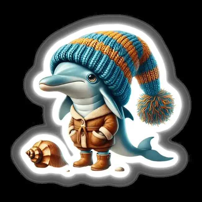 Dolphin Gnome with Seashell