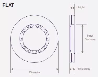 DWTR0004 Air Disc Rotor for Bendix Aluminum Splined Hubs