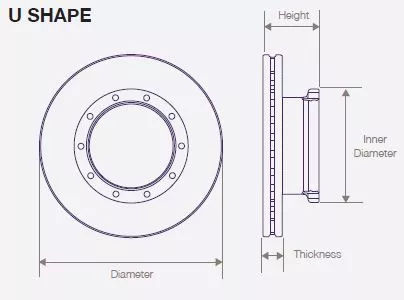 DWTR0005 Bendix Air Disc Rotor for Prevost Front and Tag