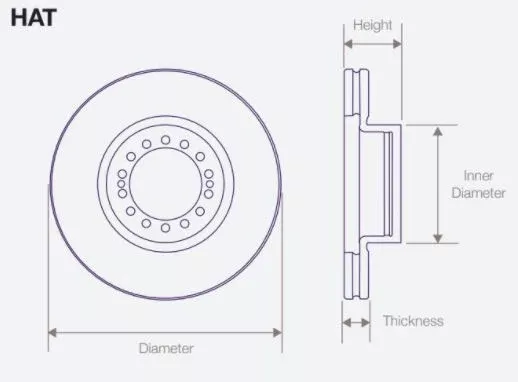 DWTR0009 Air Disc Bendix Rotor for Prevost Drive Axles