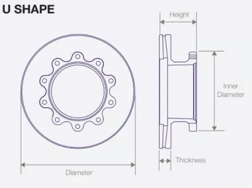 DWTR0014 Air Disc Rotor for Prevost Front & Tag Axle