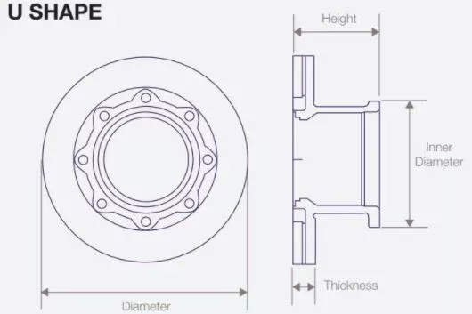 DWTR0019 Air Disc Rotor for Trailers with Pan 19