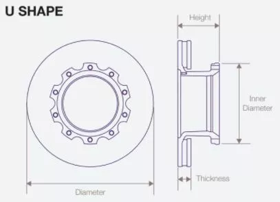 DWTR0021 Air Disc Rotor for Van Hool Front & Tag Axles