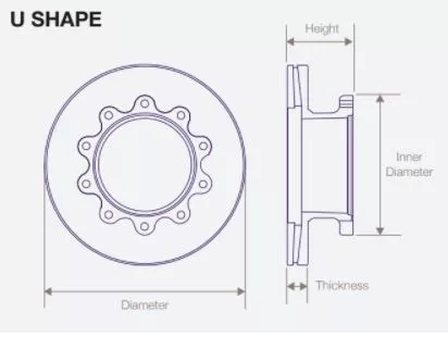 DWTR0022 Air Disc Rotor for Meritor & NABI/Gillig Bus