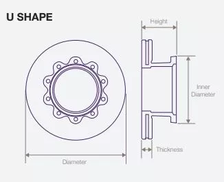 DWTR0055 Air Disc Rotor for Ridewell Trailer axles