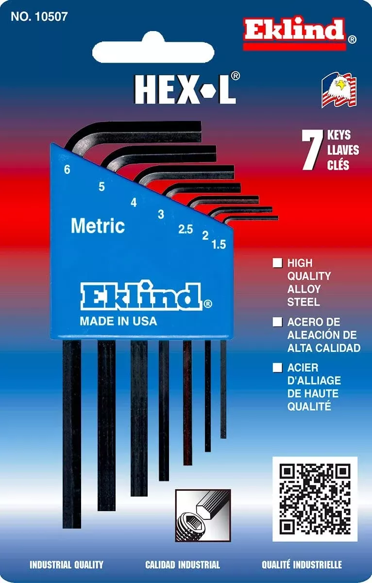 Eklind 10507 7pc Metric L-Key Set