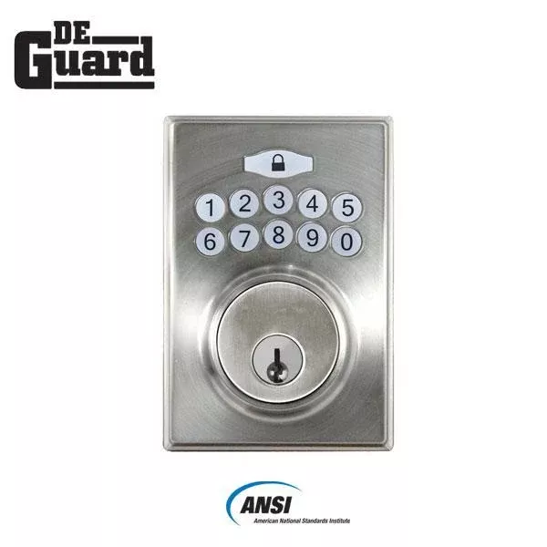 Electronic Keypad Keyed Deadbolt - Grade 3 - Satin Stainless Steel - (SC1/KW1)