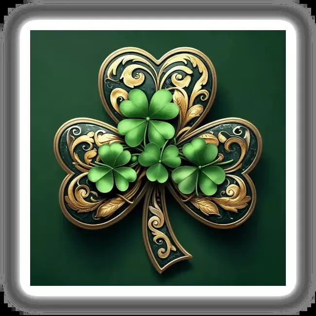Elegant Shamrock with Gold Filigree