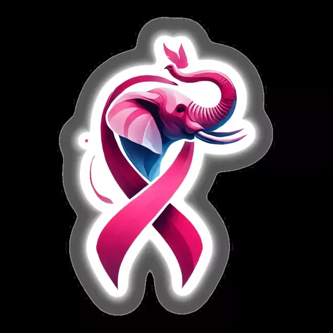 Elephant Pink Ribbon Breast Cancer