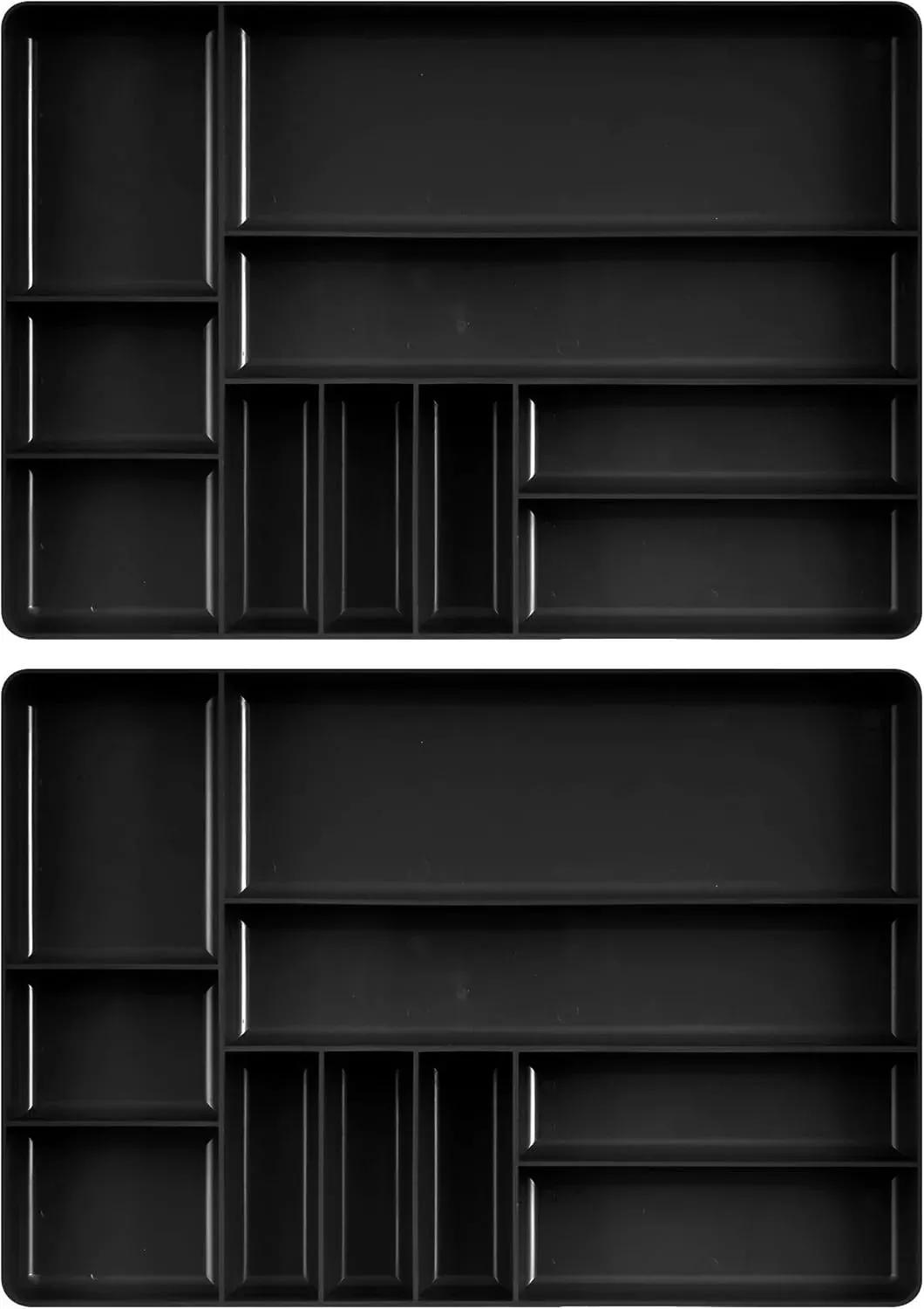 Ernst 5021 "The Tray Junior" 3-Compartment Tool Organizer BLACK (2-pack)