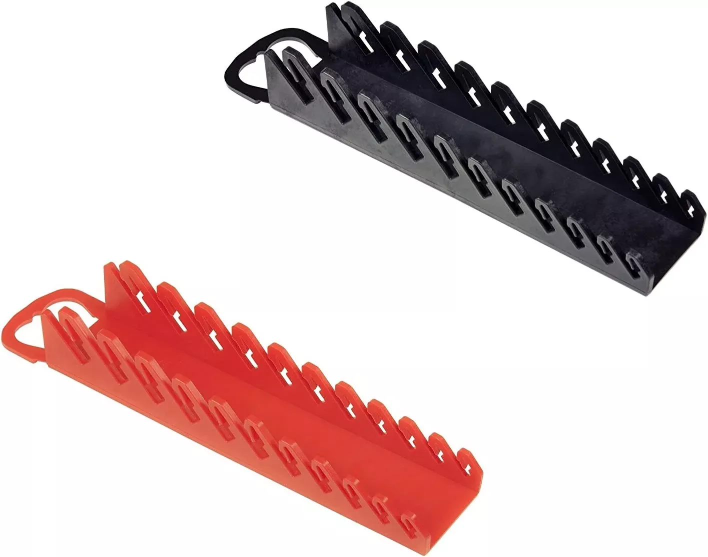 Ernst 5076 11-Tool "Gripper" Organizer for SAE Stubby Wrenches RED