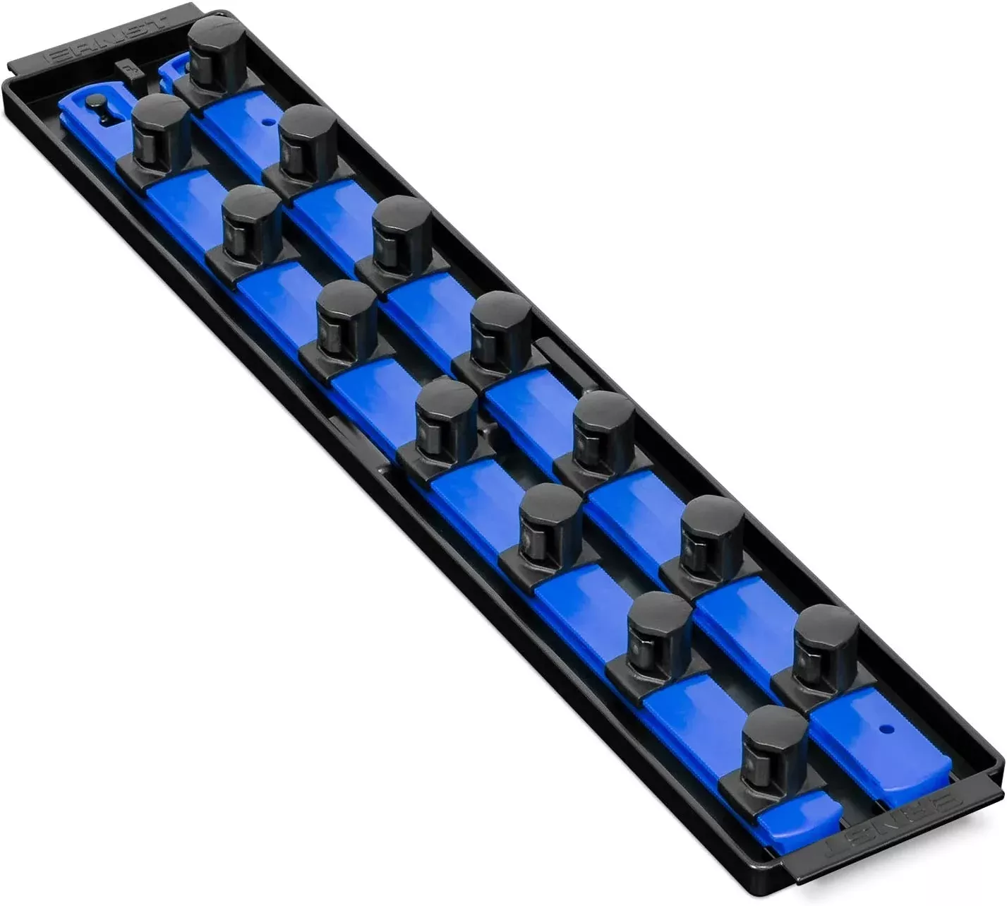 Ernst 8459 14 SOCKET BOSS Organizer 2-Rail Socket Tray w/ 3/4" Twist-Lock Clips