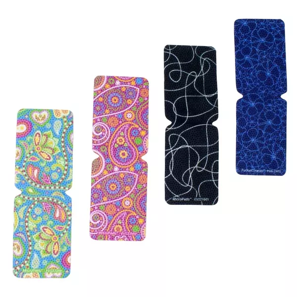 Eurow Lens & Screen Cleaner MicroPads with Durable Storage Case, 4-Pack, Assorted Colors