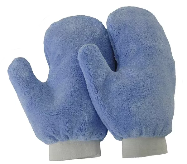 Eurow Microfiber Terry Cloth Mitt with Thumb – 2-pack