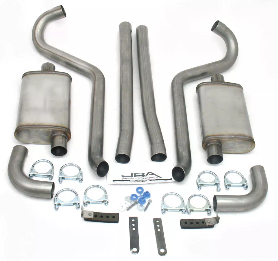 Exhaust System w/Turndws - 67-70 Mustang