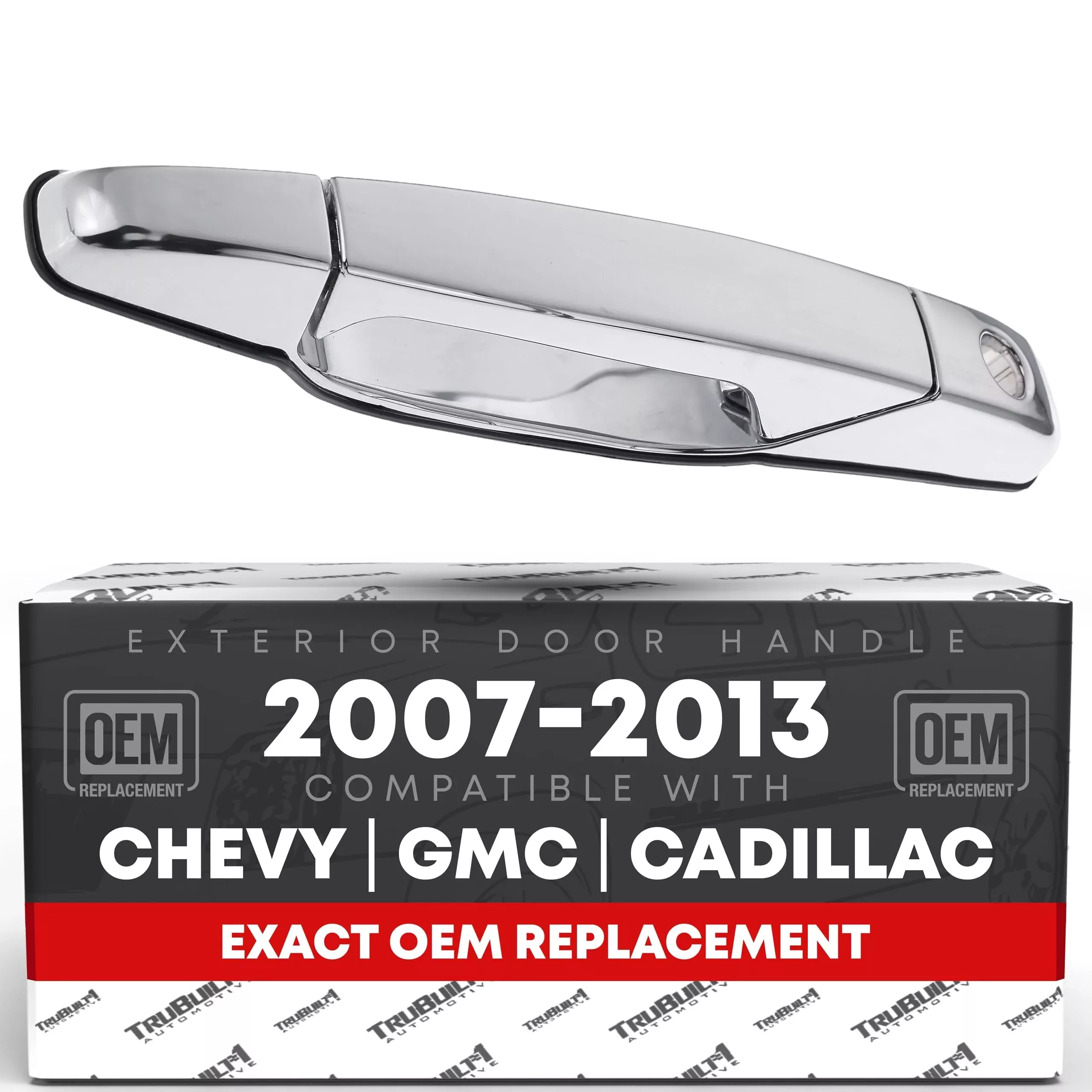 Exterior Front Driver Door Handle - Compatible with 2007-2013 Chevrolet Avalanche, 07-14 Silverado 1500, 2500, 3500, Suburban, Tahoe; 07-14 GMC Sierra 1500, 2500, 3500, Yukon XL - OEM 22738721, 80546 - Front Left Driver Side