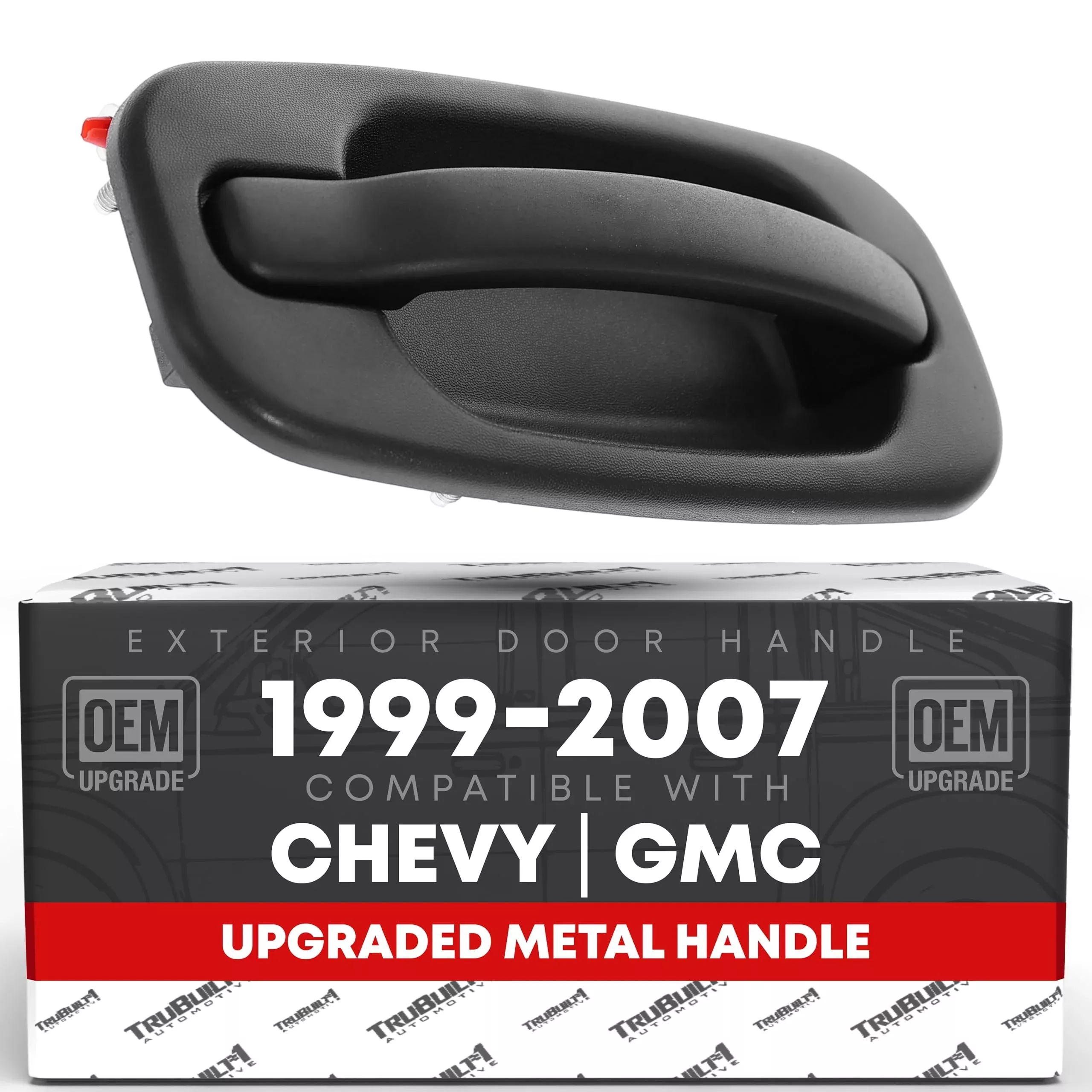 Exterior Front Passenger Door Handle, Upgraded Metal - Compatible with 1999-2006 Chevrolet Silverado, Suburban, Tahoe, Avalanche; 99-06 GMC Sierra, Yukon - All Chrome - OEM 15182406, 91128 - Front Passenger Handle without Keyhole