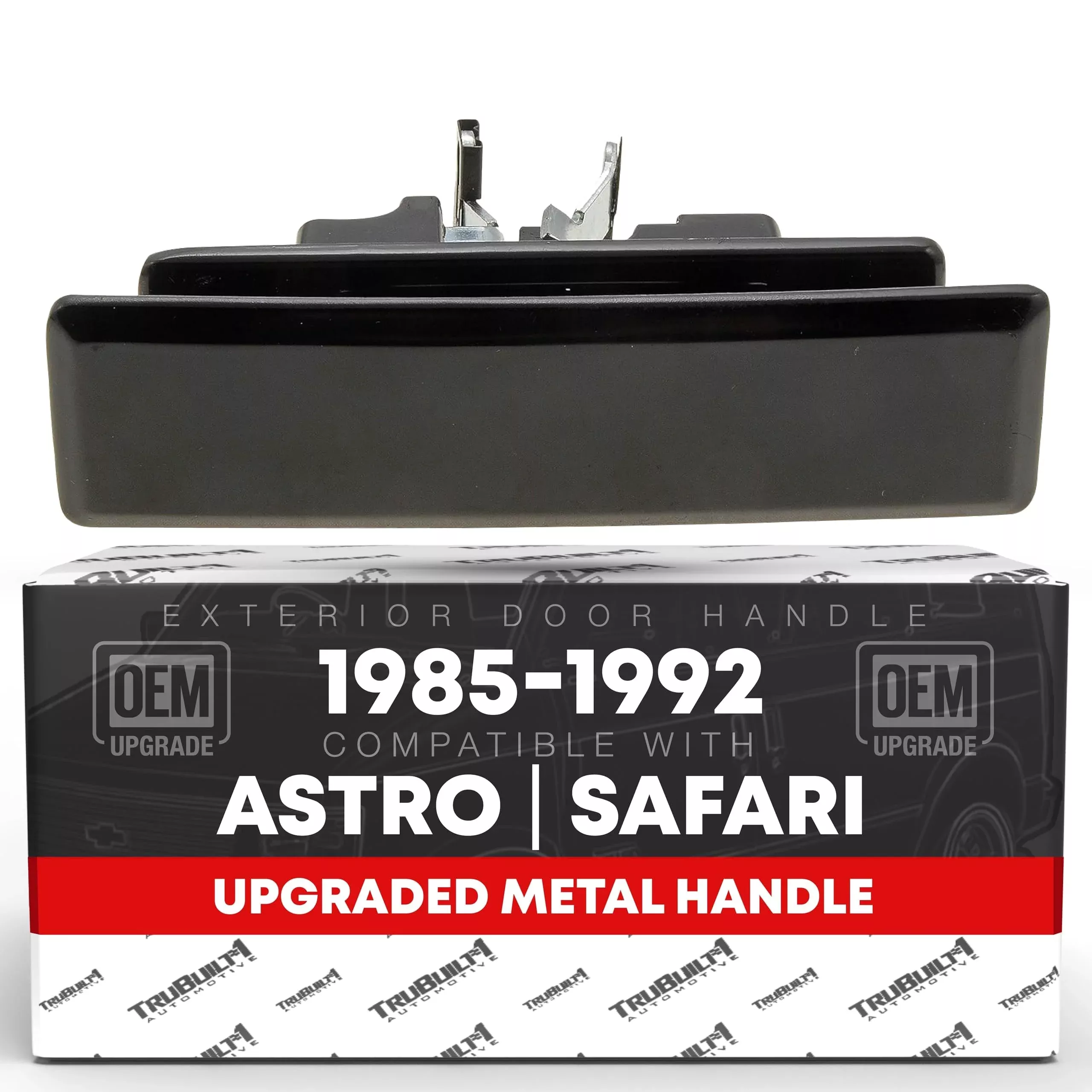 Exterior Rear Driver/Passenger Sliding Door Handle, Upgraded Metal - Compatible with 1985-1992 Chevy Astro, Lumina APV; 85-92 GMC Safari; Pontiac Trans Sport - OEM 10125457 - Driver + Passenger Sliding Handle