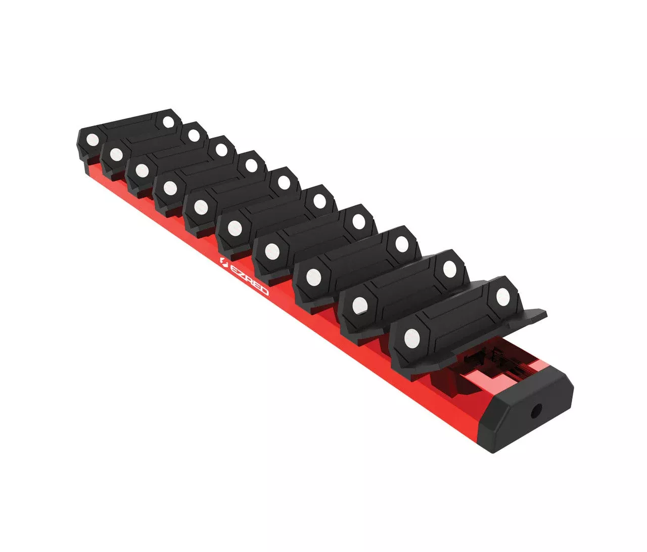 EZ Red WR10-RD 10pc Magnetic Wrench Rack RED