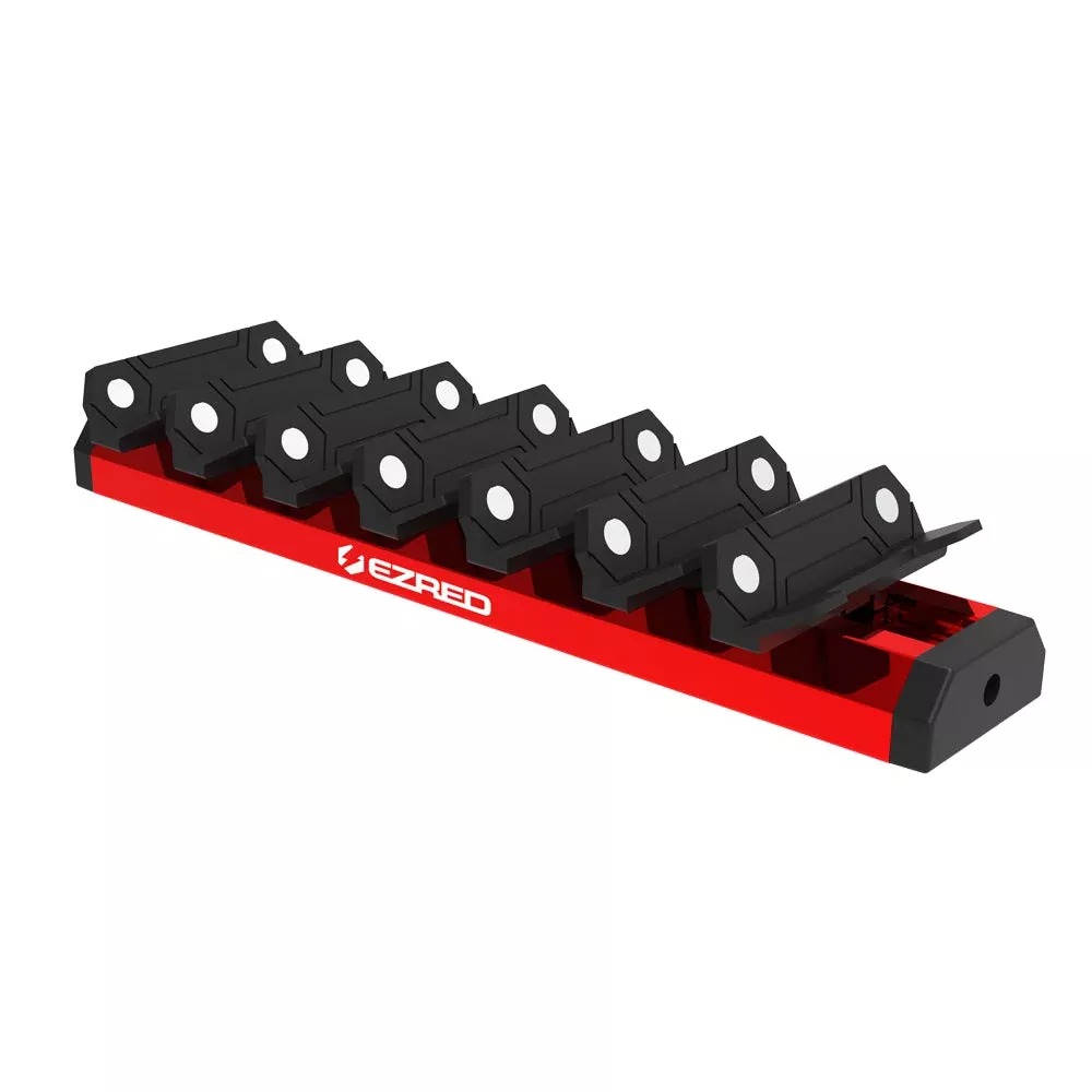 EZ Red WR7-RD 7pc Magnetic Wrench Rack RED