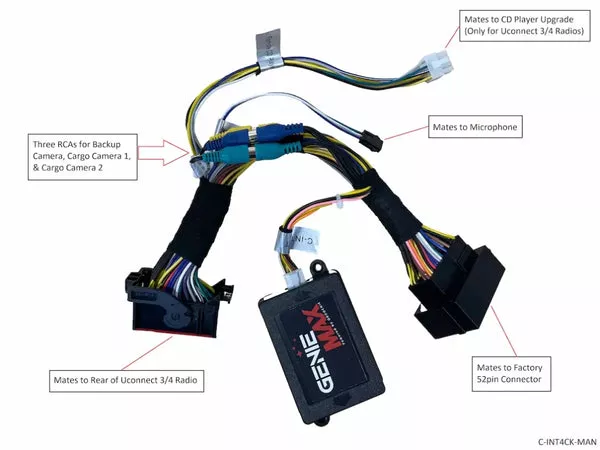 FCA Manual Transmission Backup Camera Emulator Harness