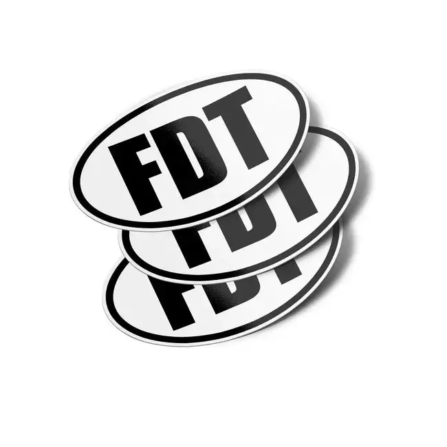 FDT Oval Vinyl Bumper Stickers (3 Pack)