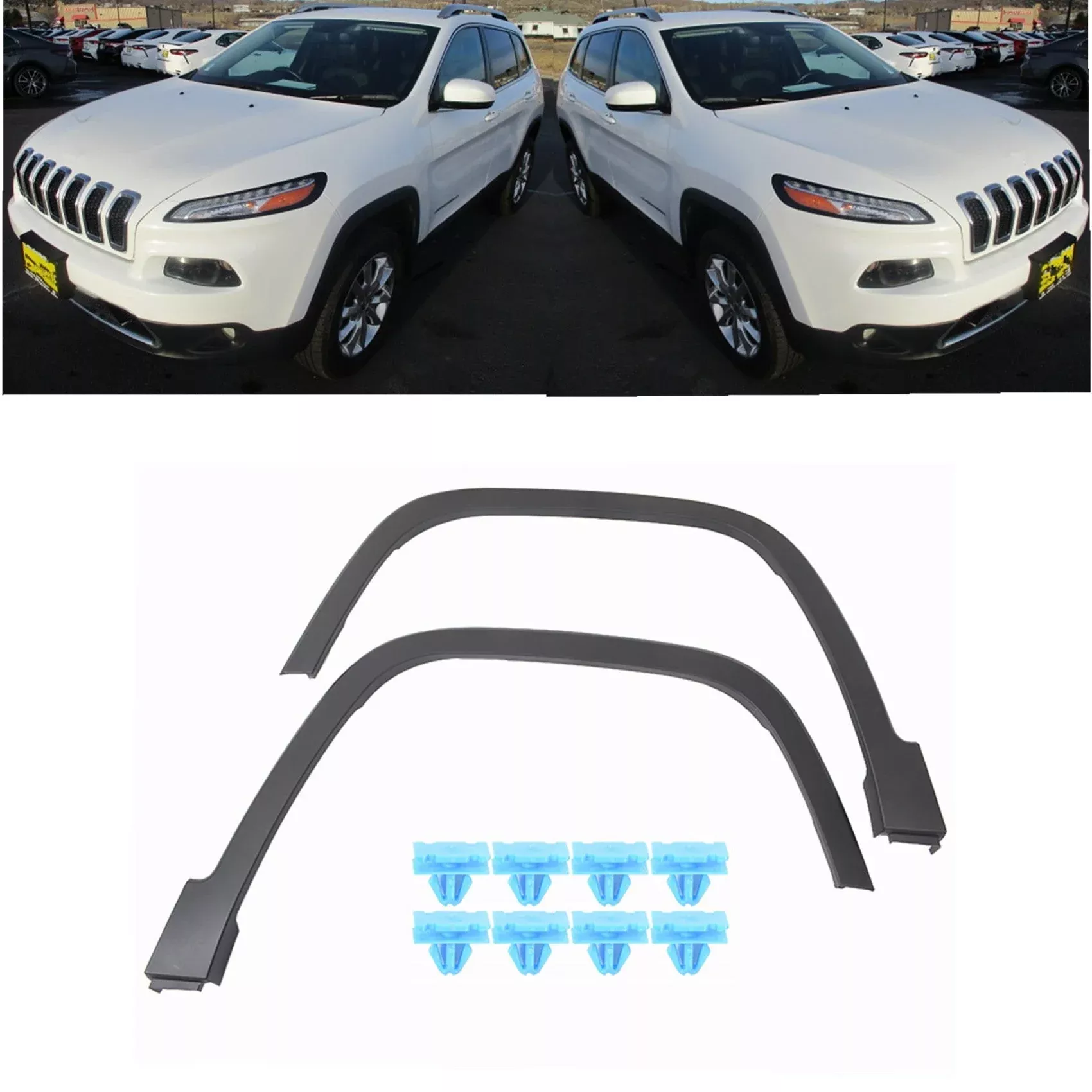 Fender Flares For 2014-2018 Jeep Cherokee Front Left & Right Textured Black