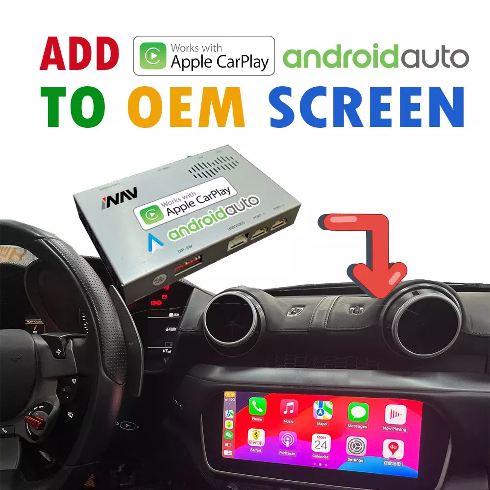 Ferrari CARPLAY AND ANDROID AUTO Video Interface for California T / 458 / 488 / F12 / F8 / 812 / Portofino / GTC4