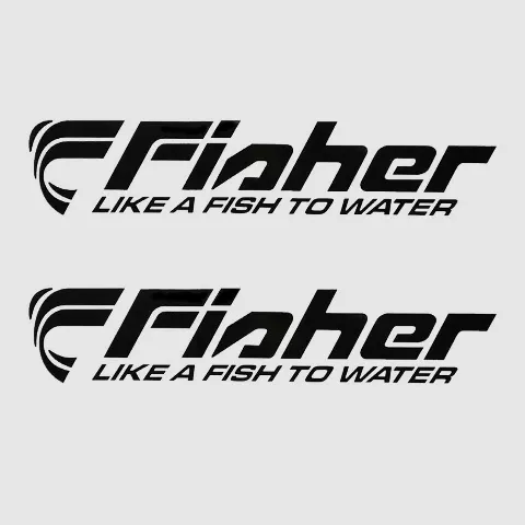 ” Fisher By Tracker ” Boat Marine Decals (Set of 2) – OEM New Oracle