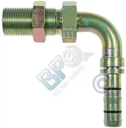 FJ3514-1010S FITTING BULKHEAD 90 DEG #10MIOx#10 BL EZ CLIP