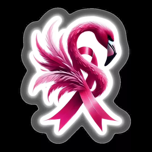 Flamingo Bird Pink Ribbon Breast Cancer