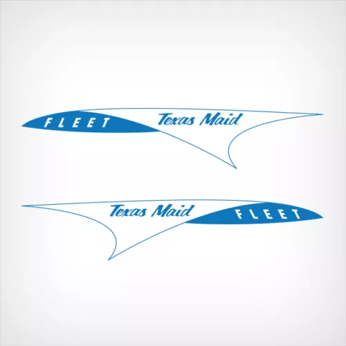 ” Fleet Texas Maid ” Boat Marine Decals (Set of 2) – OEM New Oracle