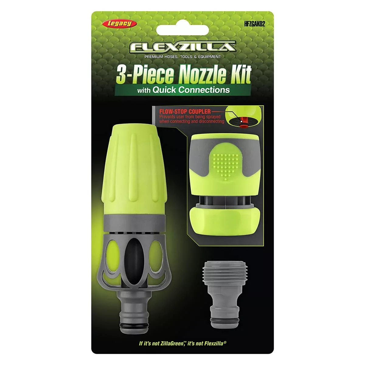 Flexzilla HFZGAK02 3pc Nozzle Kit with Quick Connectors