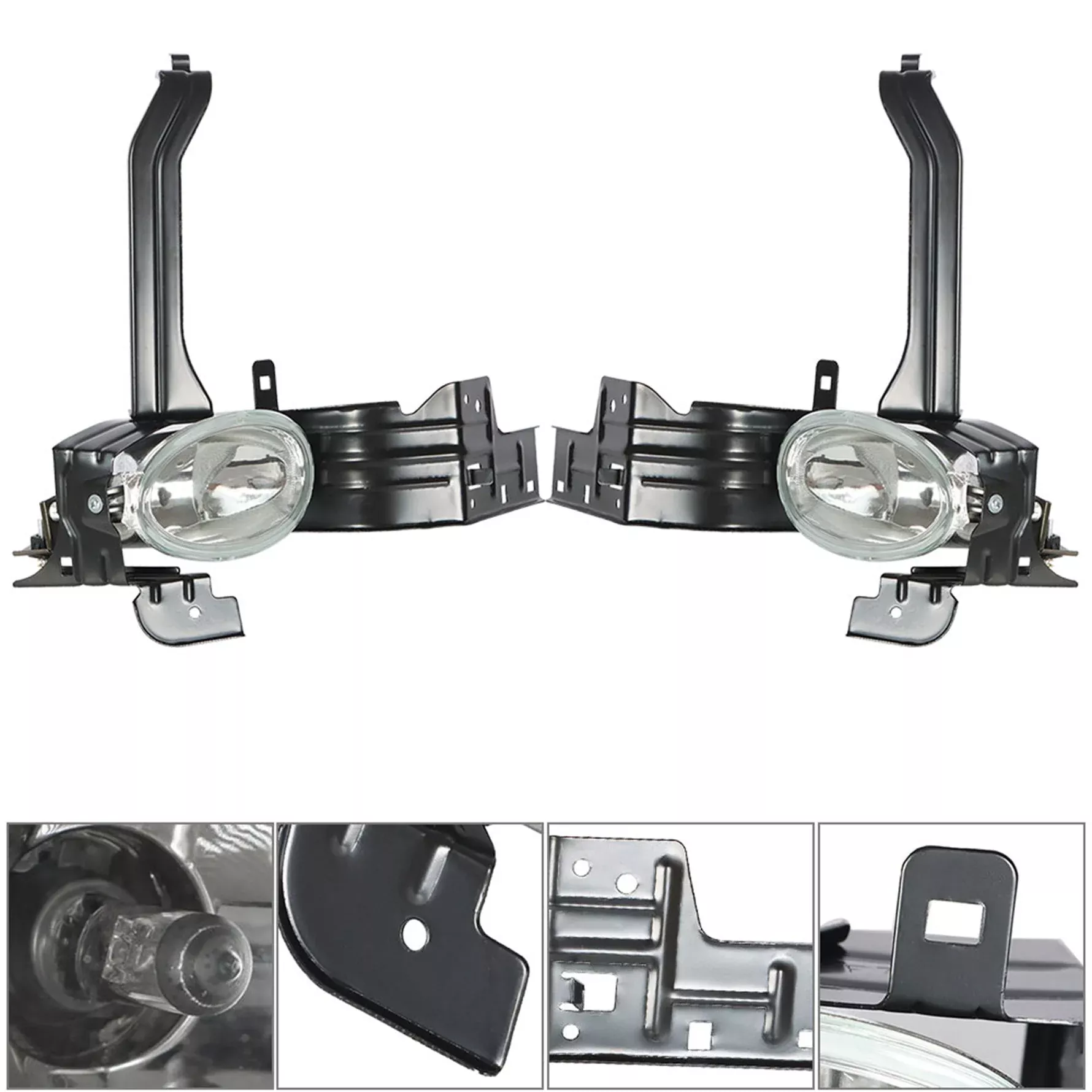 Fog Lights Lamps w/Wiring+Switch Kit Pair For Honda Accord Sedan 2008-2010