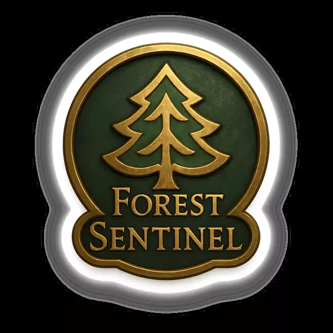 Forest Sentinel – RPG-Style Skill Badge (Gold Nature Emblem)
