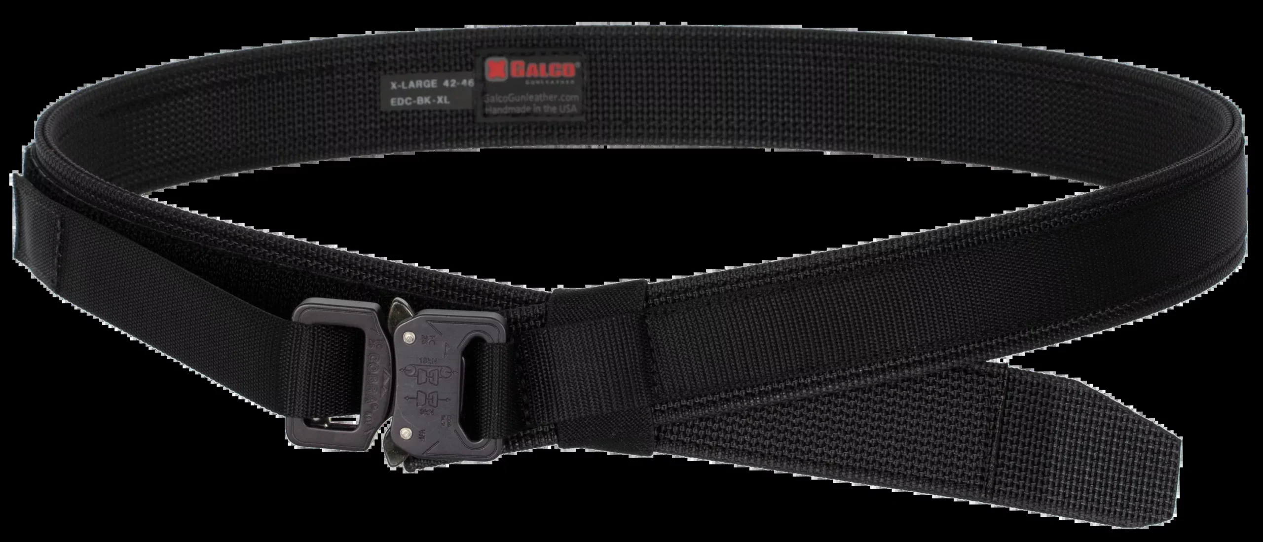 Galco EDCBKXL Everyday CarryBlack Nylon 42"-46" 1.50" Wide Buckle Closure