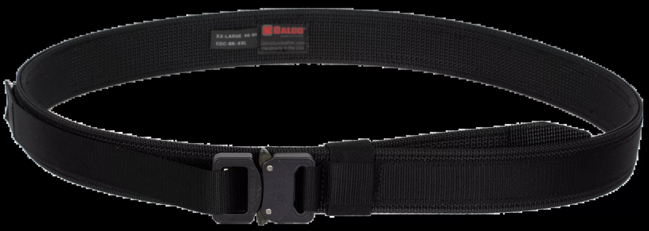 Galco EDCBKXXL Everyday CarryBlack Nylon 46"-50" 1.50" Wide Buckle Closure