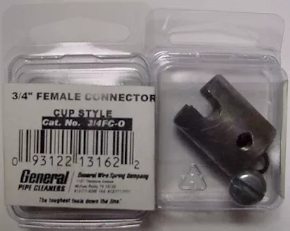 General Drain Cleaner Female Connector 3/4" Cup Type, Weld On Connector #130625