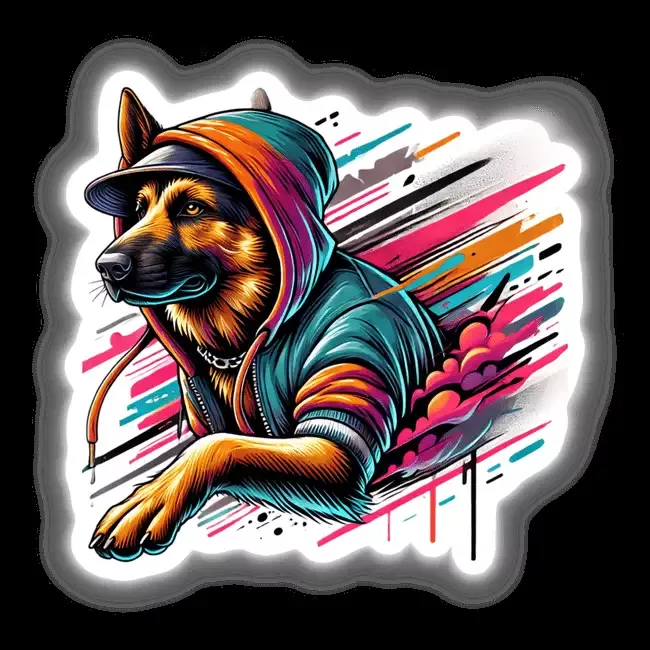 German Shepherd Dog Hoodie Urban Vibes
