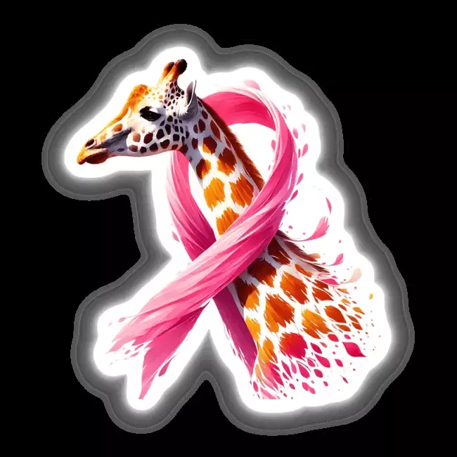 Giraffe Pink Ribbon Breast Cancer
