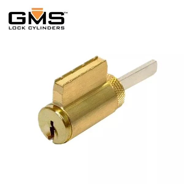 GMS KIK Cylinder - w/ Multi-Tailpiece - 5-Pin - US4 - Polished Brass
