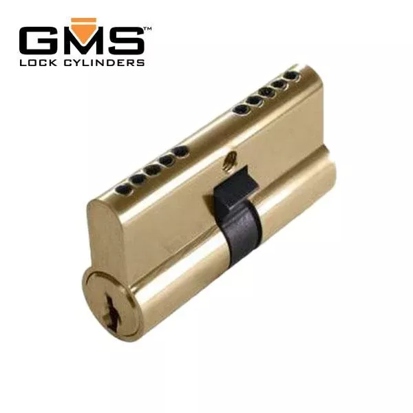 GMS Profile Cylinder - Double-Sided - SC1 - US3 - Polished Brass