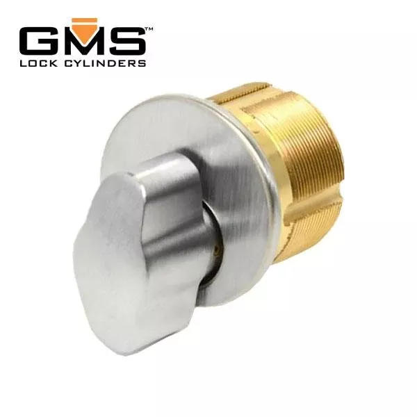 GMS Thumb-Turn Mortise Cylinder - 1" - US26D - Satin Chrome