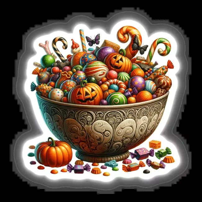 Gorgeous Bowl of Halloween Candy Pumpkin