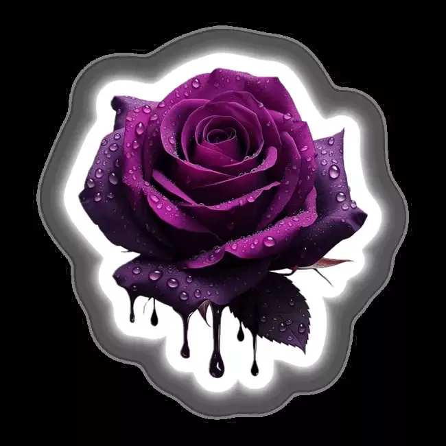 Gothic Dripping Purple Rose