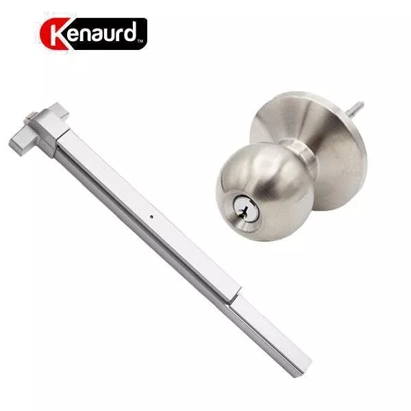 Grade 1 Heavy Duty Panic Bar + Grade 2 Trim Knob - Entrance - SC4 (BUNDLE)