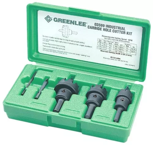 Greenlee 635 Carbide Tipped Hole Cutter Kit